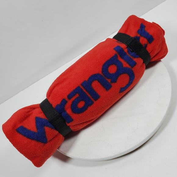 Vintage 1990s Wrangler Texas Stampede Stadium Blanket Red Blue NEW - Picture 1 of 6